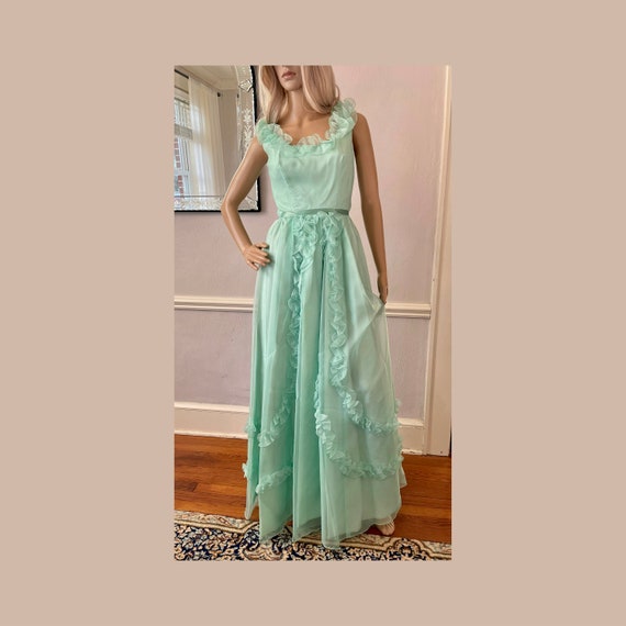 Vintage 60s Maxi Formal Dress, Party or Bridesmai… - image 1