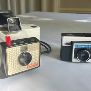 Lot of 2: 1960&#39;s Polaroid Swinger 20 and 1970s Kodak Instamatic X-15 Cameras