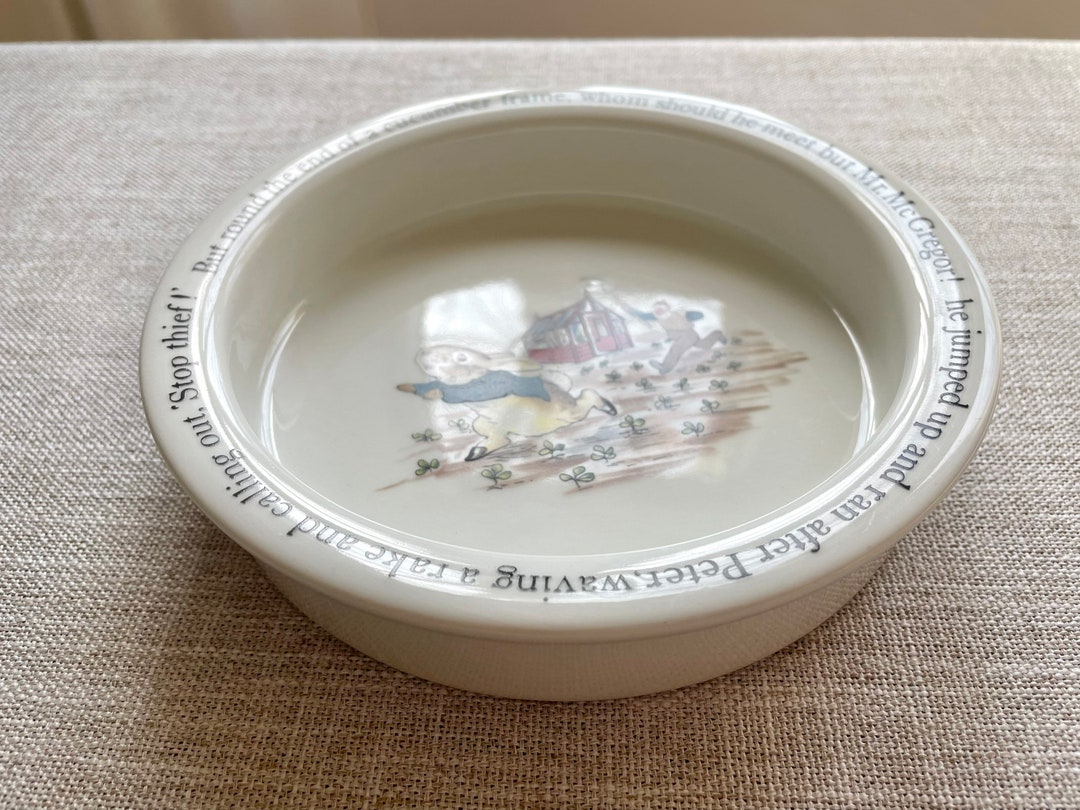 Vintage Wedgwood, Baby Child Bowl or Plate, Beatrix Potter Peter Rabbit