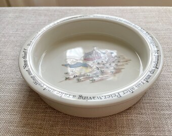 Vintage Wedgwood, Baby Child Bowl or Plate, Beatrix Potter Peter Rabbit England