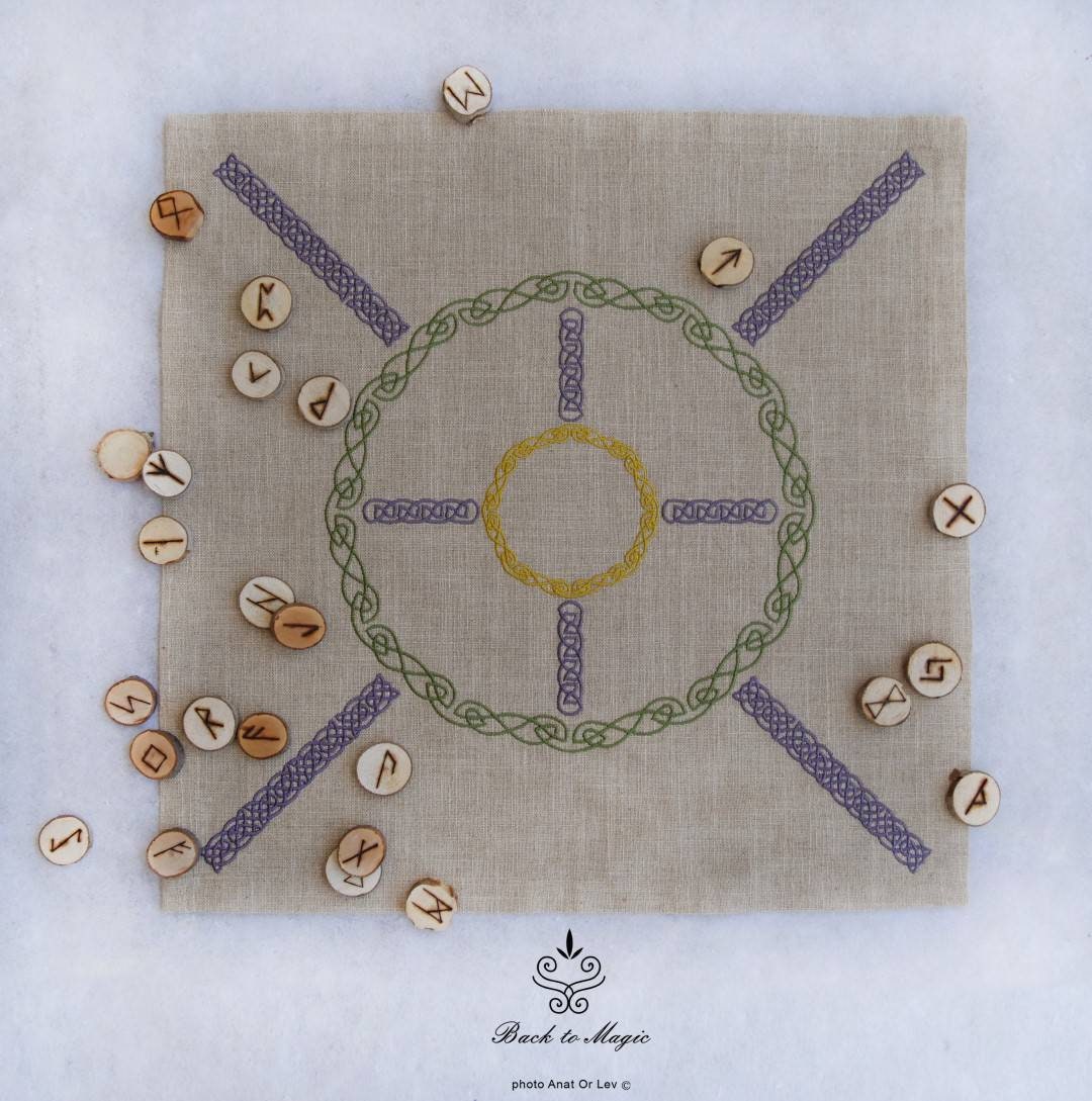 Embroidered Rune Casting Cloth 