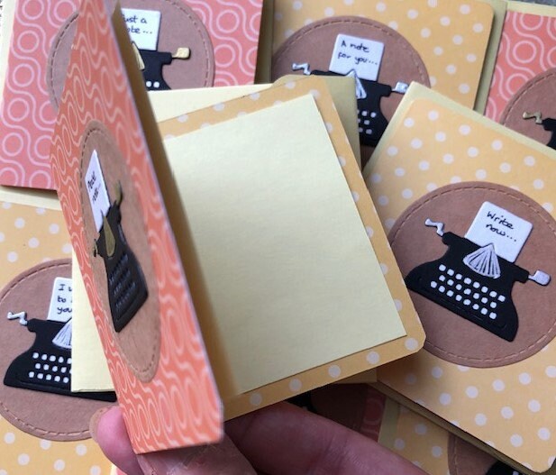 Mini Typewriter Notecards 8 Handmade Notelets & Envelopes in a Gift Bag ...