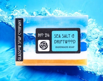 SEA SALT & DRIFTWOOD Handmade Soap, Vegan Scottish Soap from Glasgow Soap Company