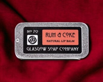 RUM AND COKE Cocktail Lip Balm, Small Scottish Gift, Handmade by Glasgow Soap Company