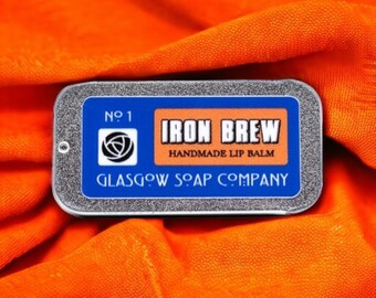 IRON BREW Lip Balm, Best selling small Scottish Gift, Handmade by Glasgow Soap Company