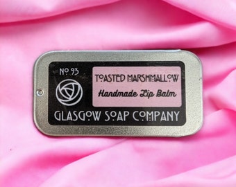 TOASTED MARSHMALLOW Lip Balm, Scottish Halloween Gift, Handmade by Glasgow Soap Company