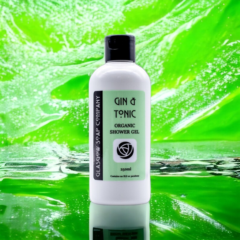 GIN & TONIC Bio Duschgel 250ml Handgemacht in Schottland von Glasgow Soap Company Bild 1
