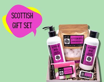SCOTTISH ROSE Scottish Gift Set - Soap Gift Box - Pamper Pack - Handmade Scottish Soap from Glasgow Soap Company