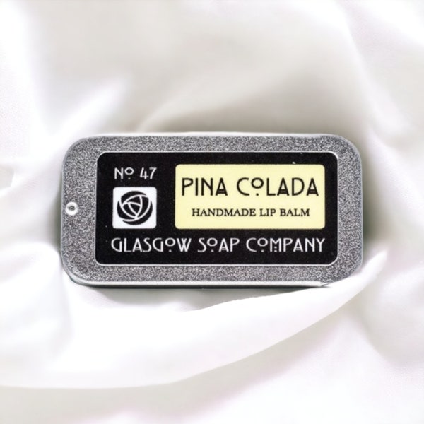 PINA COLADA Cocktail Lip Balm, Small Scottish Gift, Handmade by Glasgow Soap Company