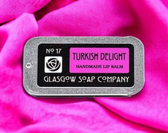 TURKISH DELIGHT Lippenbalsem, klein Schots geschenk, handgemaakt door Glasgow Soap Company