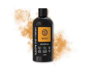 Whisky Shower Gel 250ml Handmade in Scotland by Glasgow Soap Company