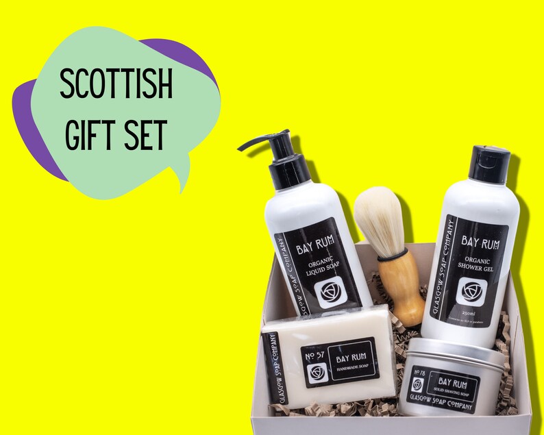 BAY RUM Scottish Gift Set Soap Gift Box Mens Pamper Pack Etsy UK