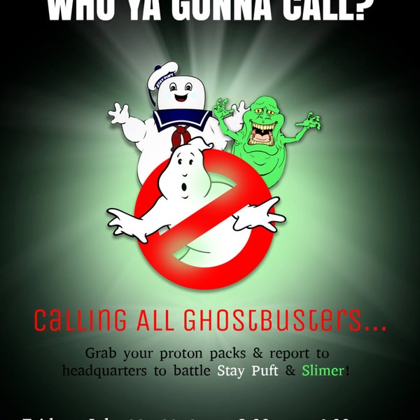 Custom Ghostbusters Birthday Invitations