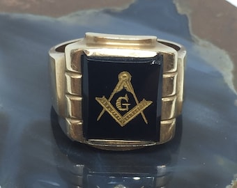 vintage Masonic Lodge Ring, Bague maçonnique, Anneau Mason, Bague Maçonnique Homme, Bijoux Maçonniques, Bague Maçonnique, Anneau Mason, Anneau Mason, Mason