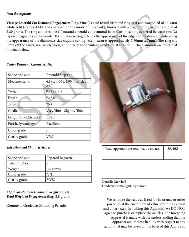 Gemologist Insurance Appraisal, Jewelry Appraisal, Certified Insurance