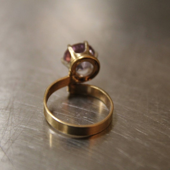 Vintage 14K Round-Cut Amethyst Ring, Amethyst Rin… - image 8
