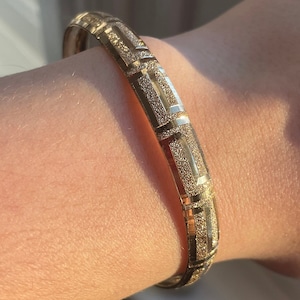 Vintage 14K Greek Key Bangle Bracelet, Gold Bangle Bracelet, Greek Key Bracelet, Vintage Bangle Bracelet, Greek Key Jewelry, Gold Bangle