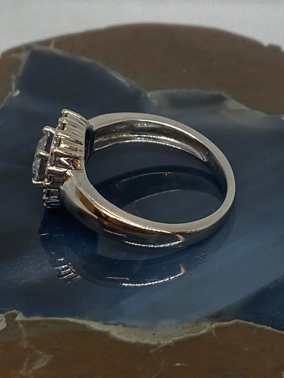 Vintage Round Diamond Halo Ring, 14k Diamond Ring… - image 8