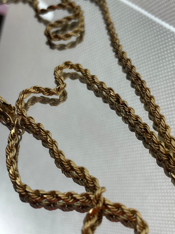 Vintage 14Kt Gold Rope Chain, Rope Chain, Rope Cha