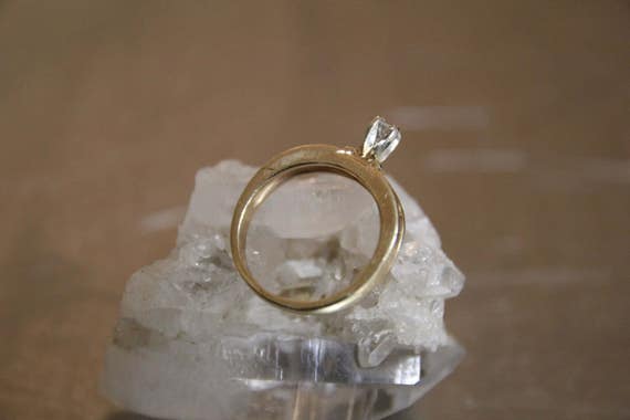 Vintage 14K Diamond Engagement Ring, Diamond Enga… - image 2