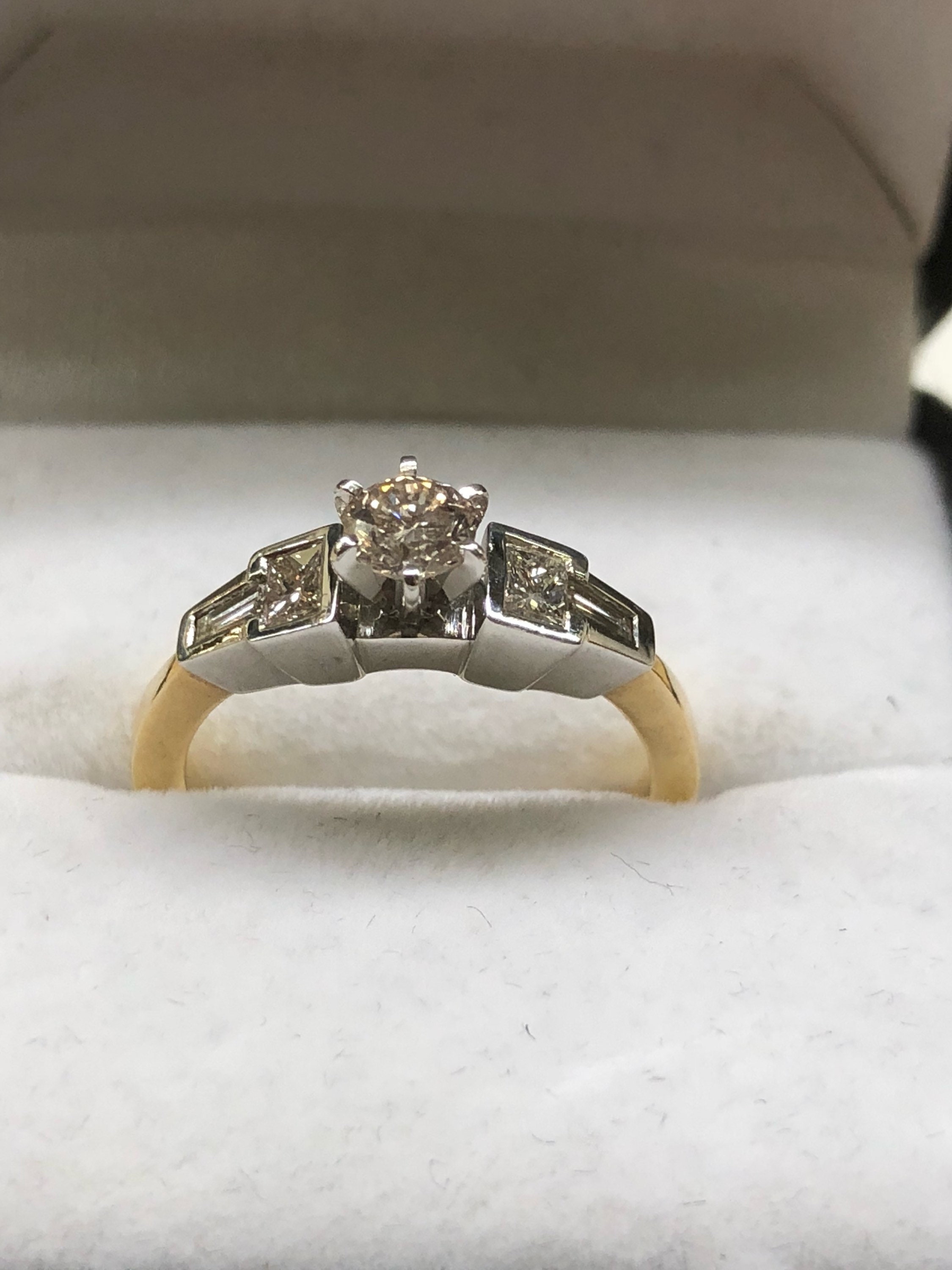 Vintage Engagement Ring Diamond Engagement Ring 14K Diamond - Etsy
