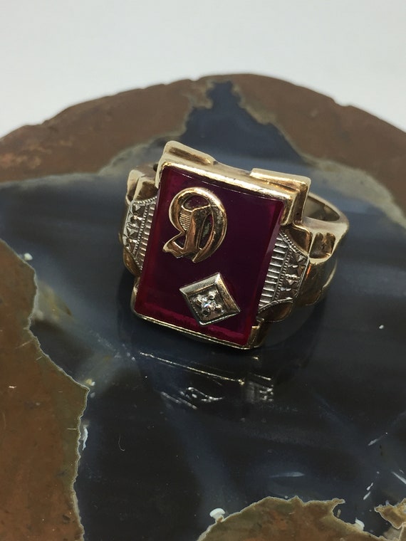 Vintage signet ring, signet ring, unisex signet ri