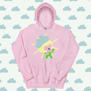 Sun Hoodie, Flower Hoodie, Cloud Hoodie, Yume Kawaii Hoodie, Pastel Goth, Harajuku Clothing, Fairy Kei, pastel pink hoodie
