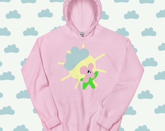 Bluza z kapturem Sun, Bluza z kapturem Flower, Bluza z kapturem Cloud, Bluza z kapturem Yume Kawaii, Pastel Goth, Odzież Harajuku, Fairy Kei, Bluza z kapturem w kolorze pastelowego różu