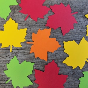 Feuilles d’érable en papier, 20 pièces, Feuilles d’automne en carton, Découpe de feuilles d’érable, Découpes de feuilles de papier, Décorations d’automne, Décorations d’automne