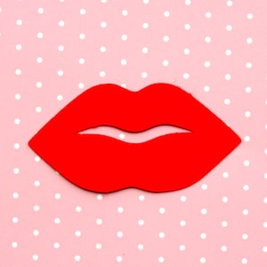 Papierlippen, 20 Stk., 2"- 6" Lippen die cut, Rote Lippen, Brautparty Dekor, Lippen ausgeschnitten, Lippen Konfetti, Junggesellinnenabzeichen