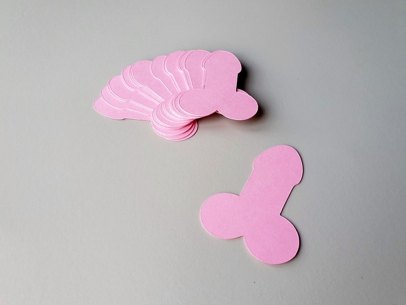 Penis cut out Bachelorette party decorations 20 pcs Paper penis Penis cutouts Penis shape Penis die cut Penis confetti ANY SIZE