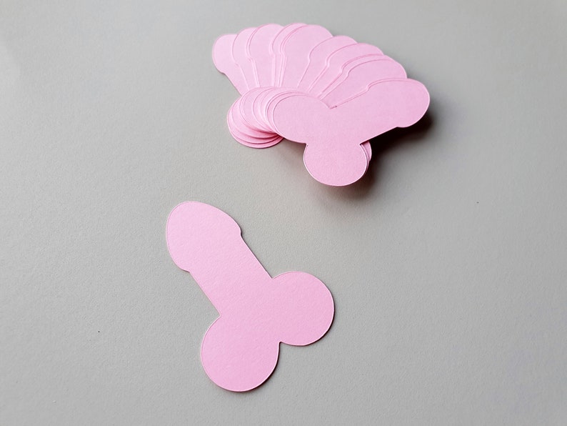 Penis cut out Bachelorette party decorations 20 pcs Paper penis Penis cutouts Penis shape Penis die cut Penis confetti ANY SIZE