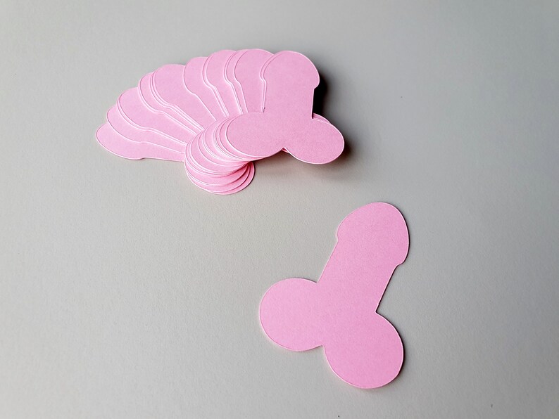 Penis cut out Bachelorette party decorations 20 pcs Paper penis Penis cutouts Penis shape Penis die cut Penis confetti ANY SIZE