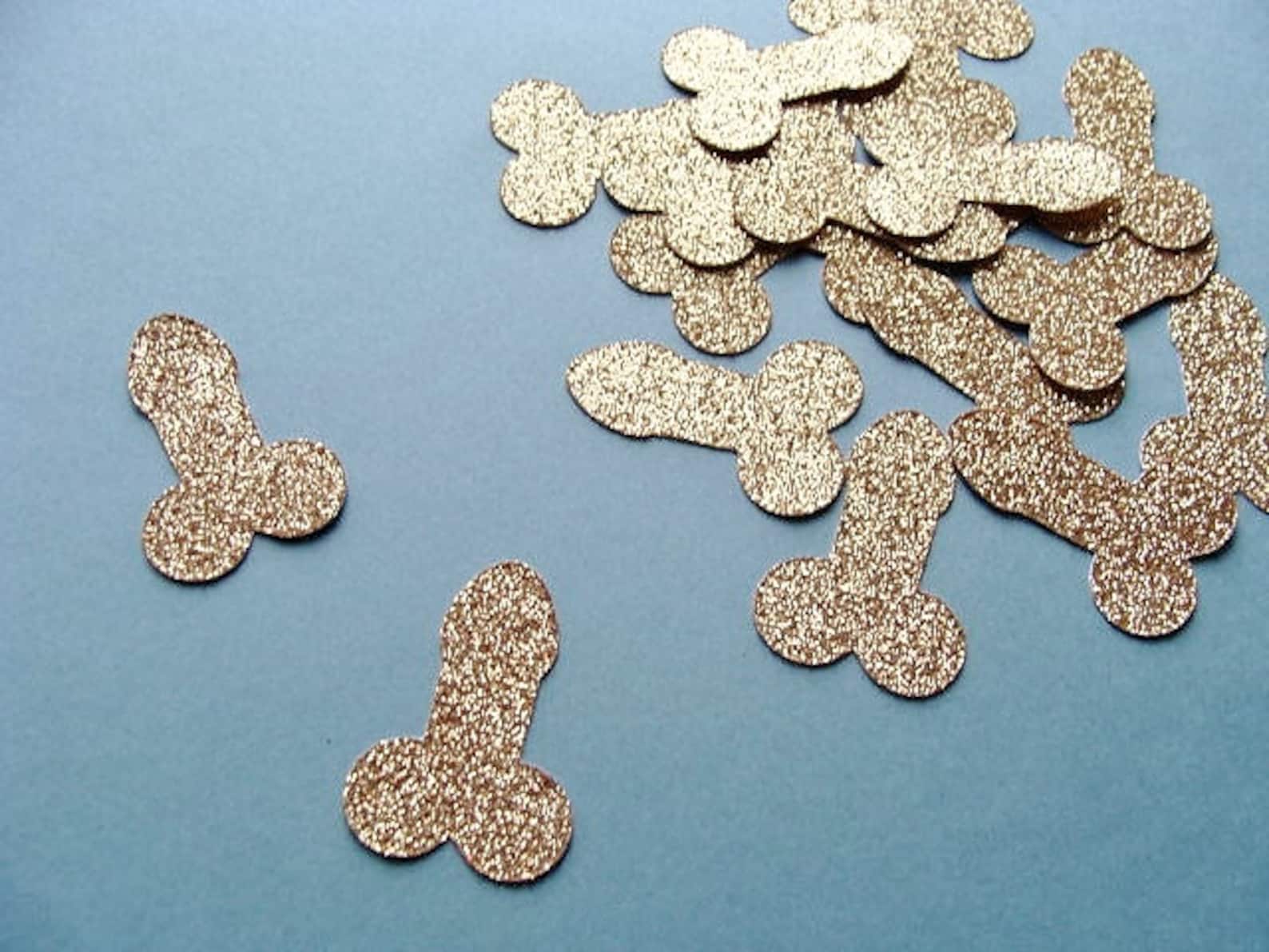 Glitter Paper Penis Cutouts 20 Pcs 16 Paper Etsy
