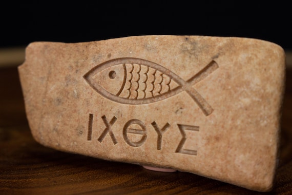 Fish Christogram Ancient Christian Fish Symbol