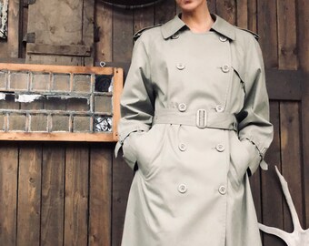 Trench Coat Gris Etsy