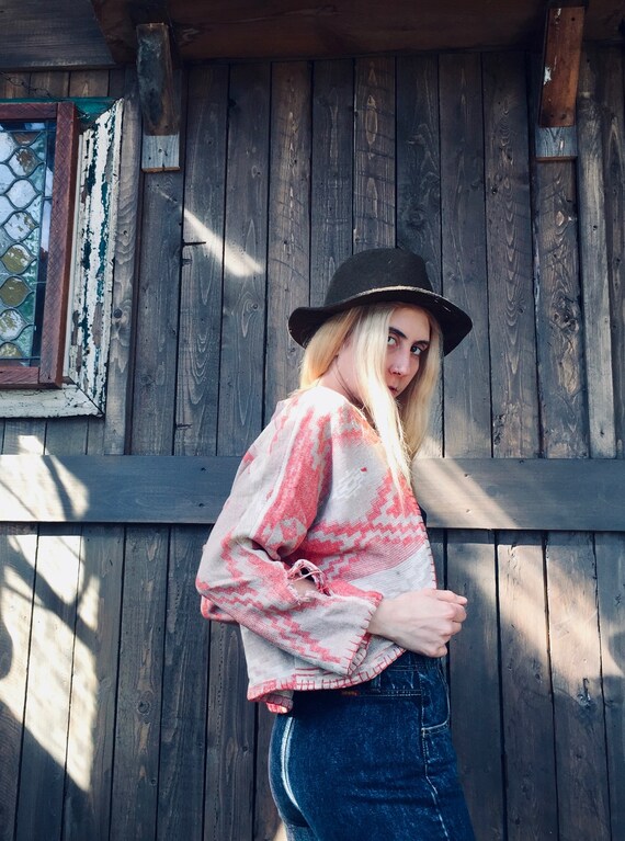 Southwestern Cardigan || Western Cardigan || Pink