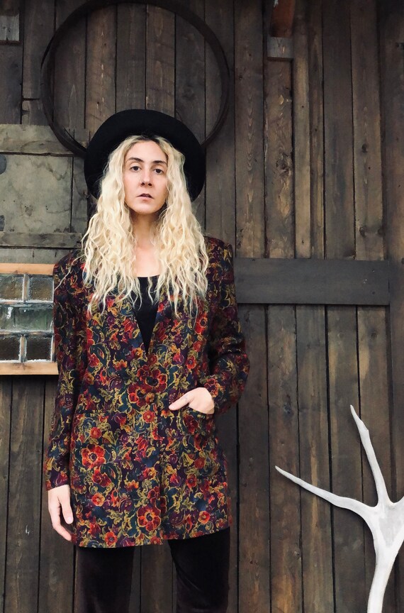 Floral Blazer || Long Blazer || Oversize Blazer ||