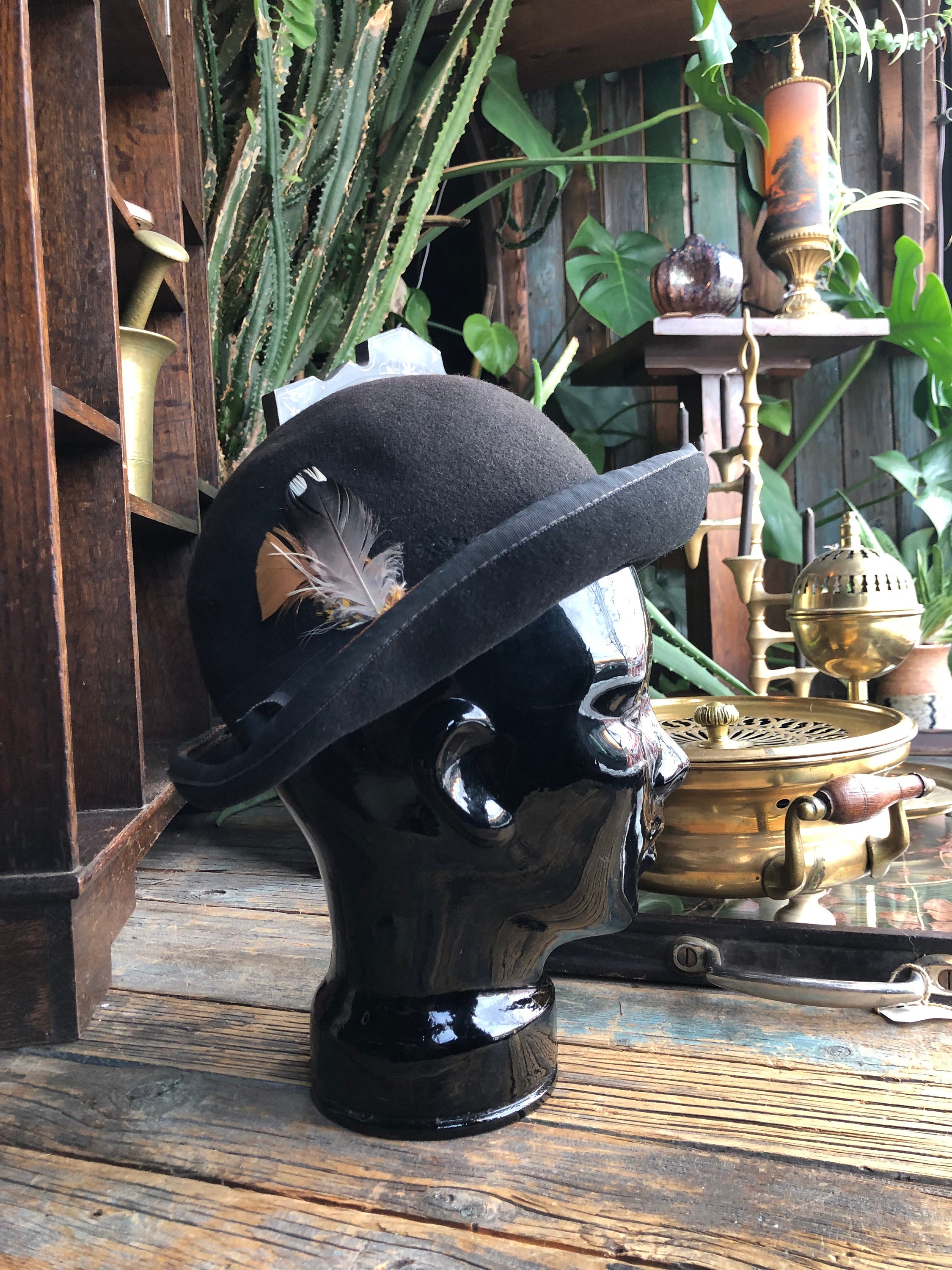 Whittall & Shon Bollman Hat Company 100% Wool Doeskin Felt Hat Made in USA Doeskin Felt 100% Wool Hat Vintage - Gem main image 2