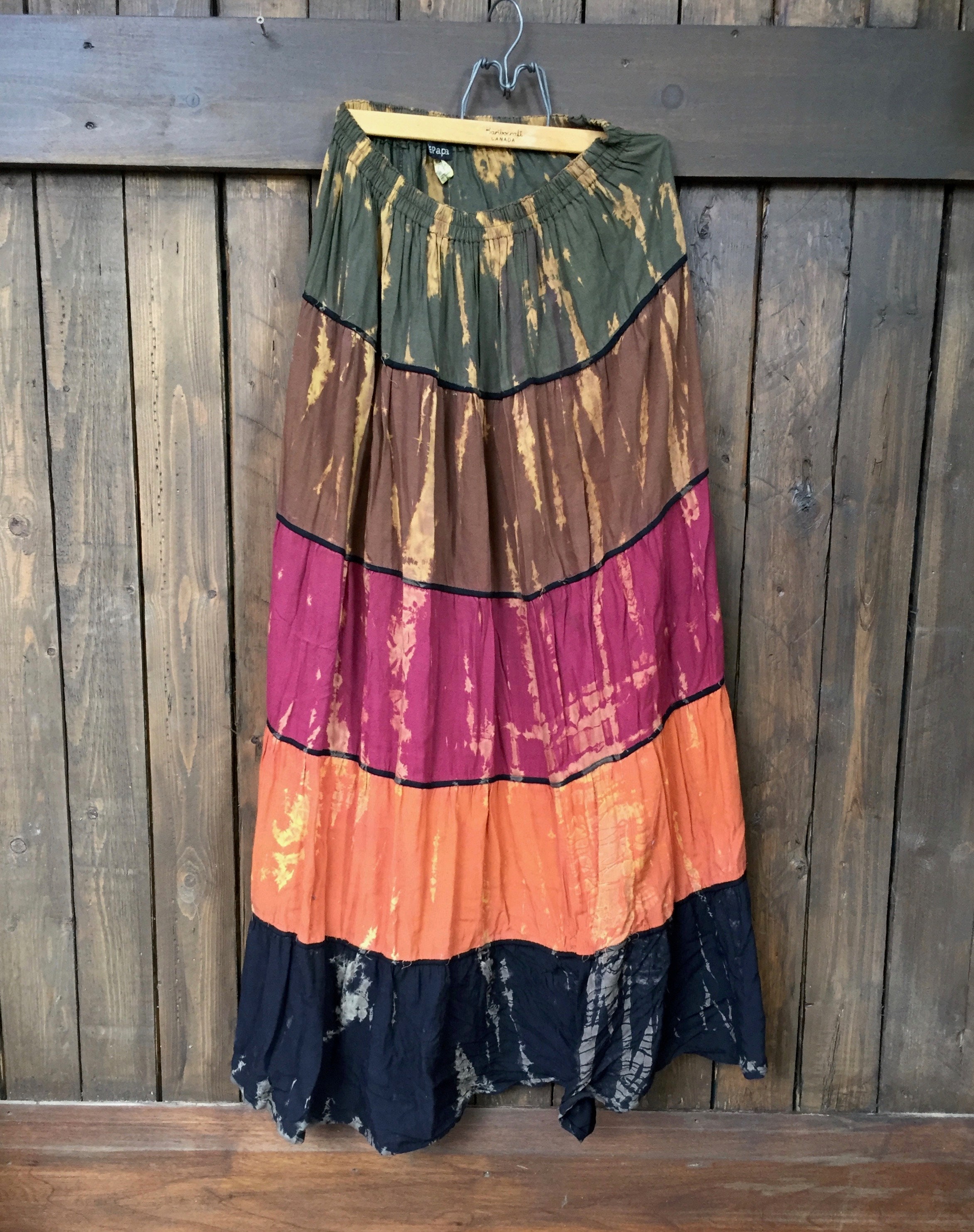 Hippie Maxi Skirt Thai Maxi Skirt Tie Dye Skirt Floor | Etsy
