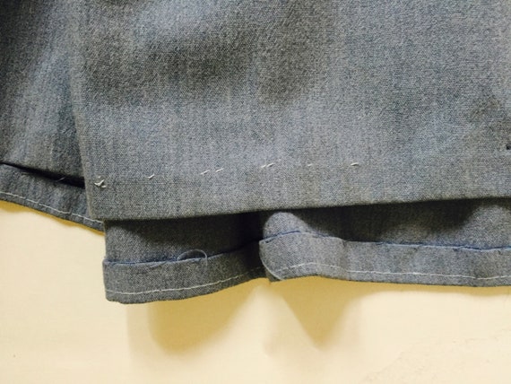 Powder Blue Cotton Midi Skirt || High Waist Pleat… - image 8