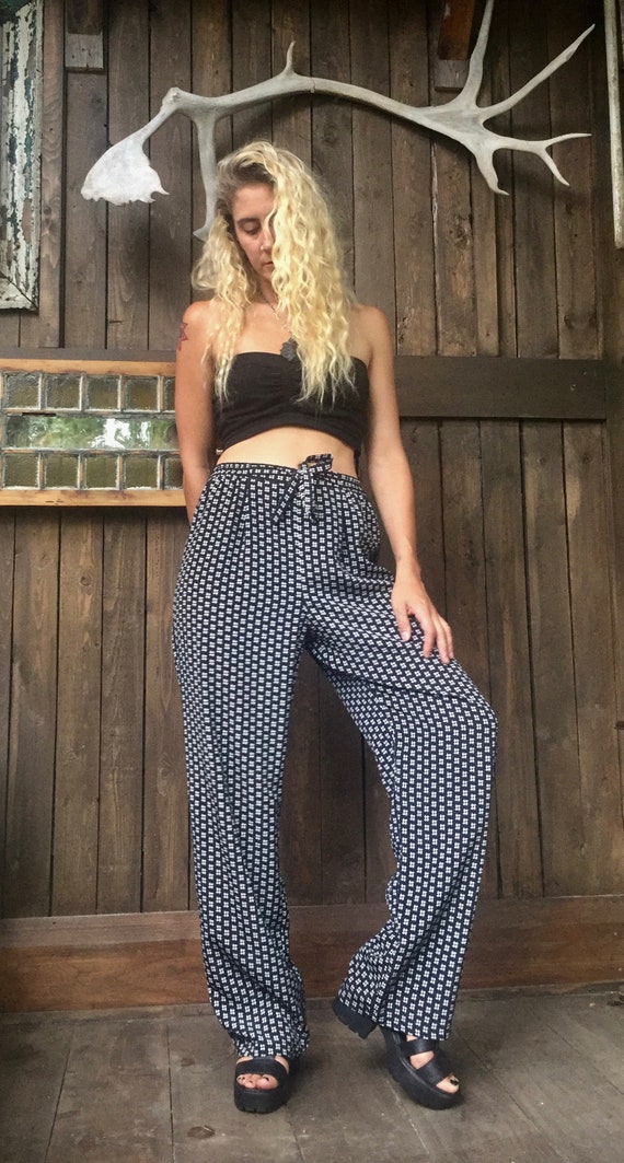 High Waist Summer Lounge Pants || Tie Waist Trous… - image 1