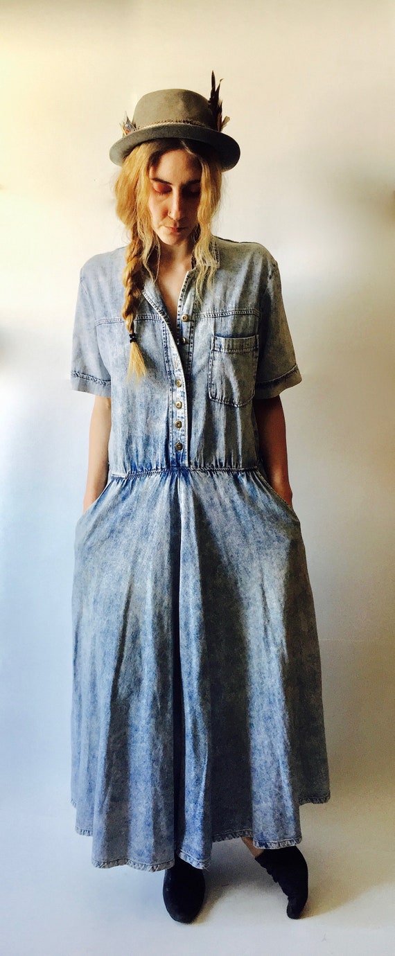 oversized denim dress