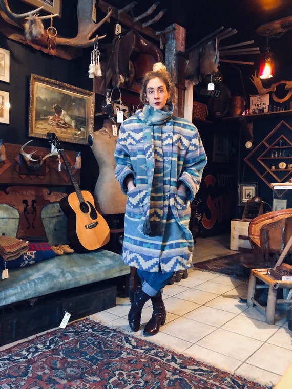 Southwestern Winter Coat || Winter Coat With Scarf