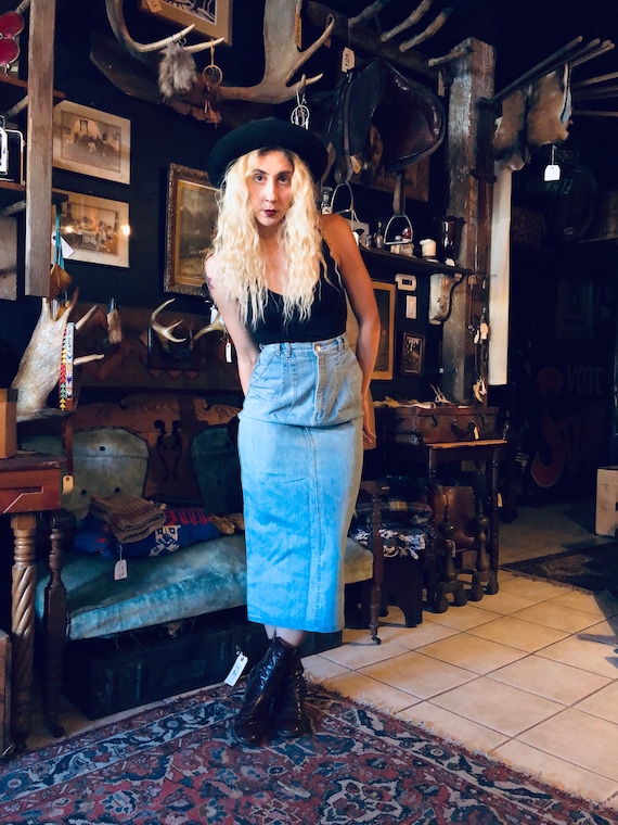 jean skirt 90s