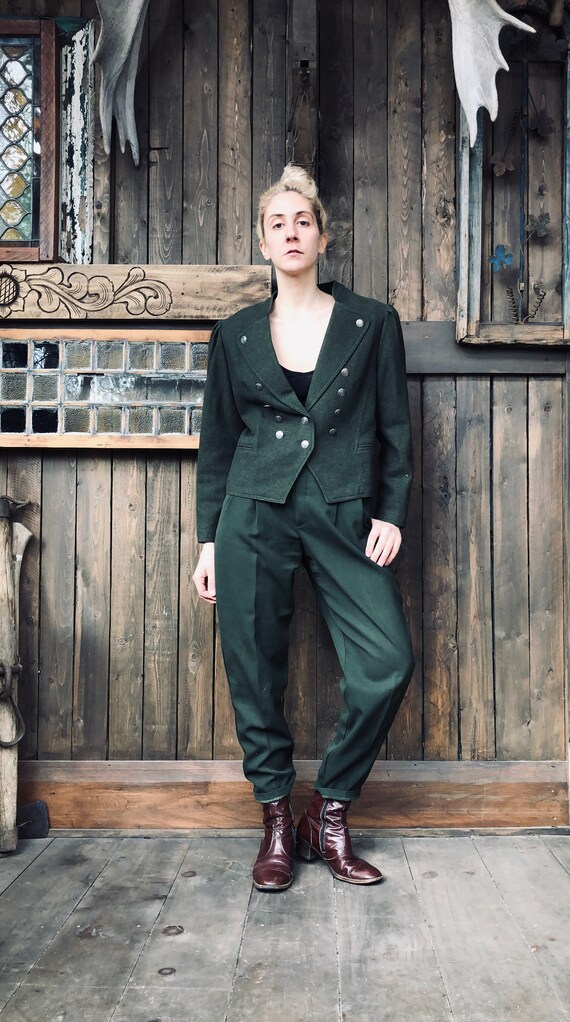 Military Style Blazer || Olive Blazer || Cropped B