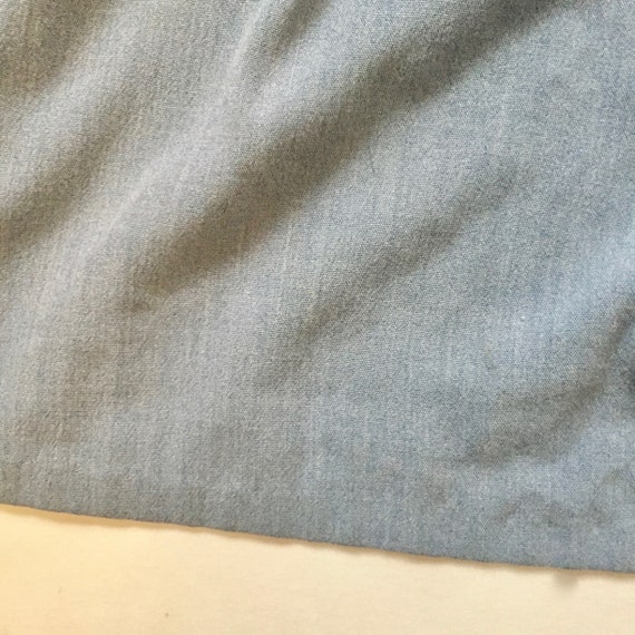 Powder Blue Cotton Midi Skirt || High Waist Pleat… - image 6