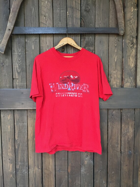 Wind River Tee || Mens Graphic Tee || Red Graphic