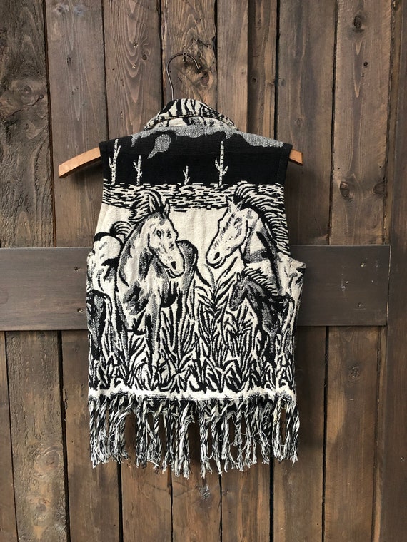 Western Vest || Horse Vest || || Western Knit Vest