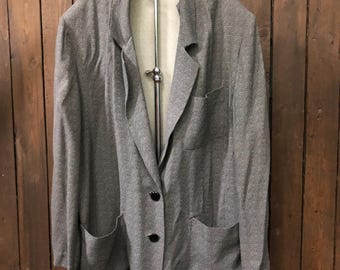 Vintage Peter Nygard Blazer || Black & Grey Speckled Unisex Jacket